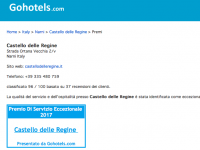 Premio Di Servizio Eccezionale da Gohotels.com